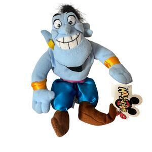 VTG Disney Aladdin Genie Bean Bag Plush Toy Stuffed Animal Collectable Gift Blue